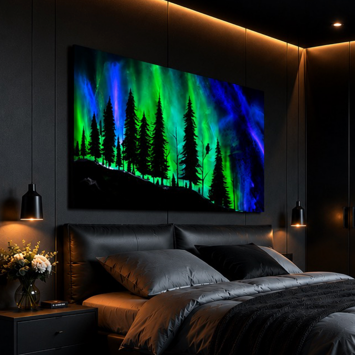 “Alaska Sky” Glowing Canvas (2ft. x 4ft.)