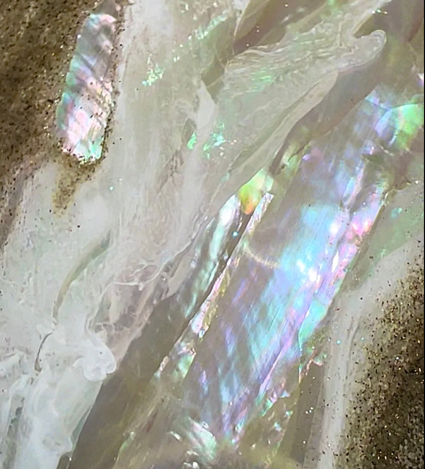 Bio-Luminescent Mother Of Pearl Seascape (16” x 20”)
