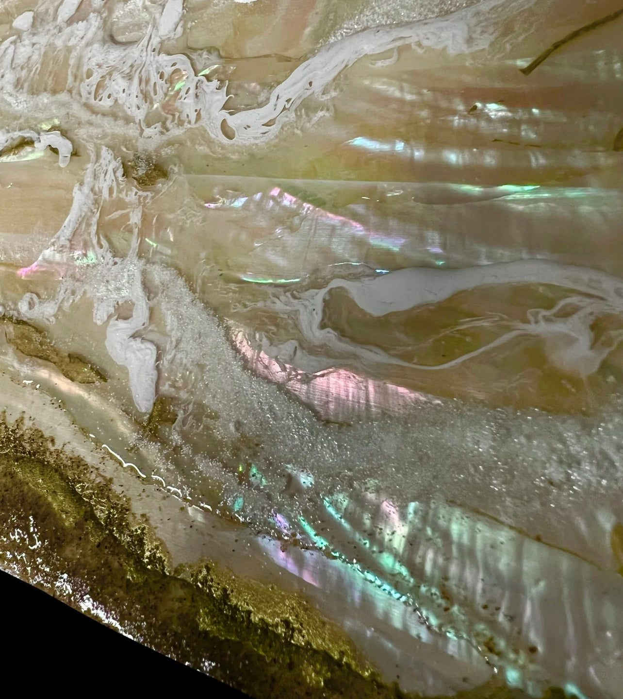 Bio-Luminescent Mother Of Pearl Seascape (16” x 20”)